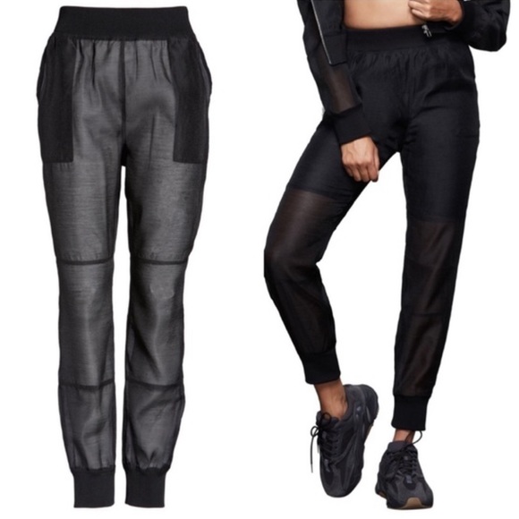 Good American Take Me Out Sheer Jogger Pants - Picture 1 of 6